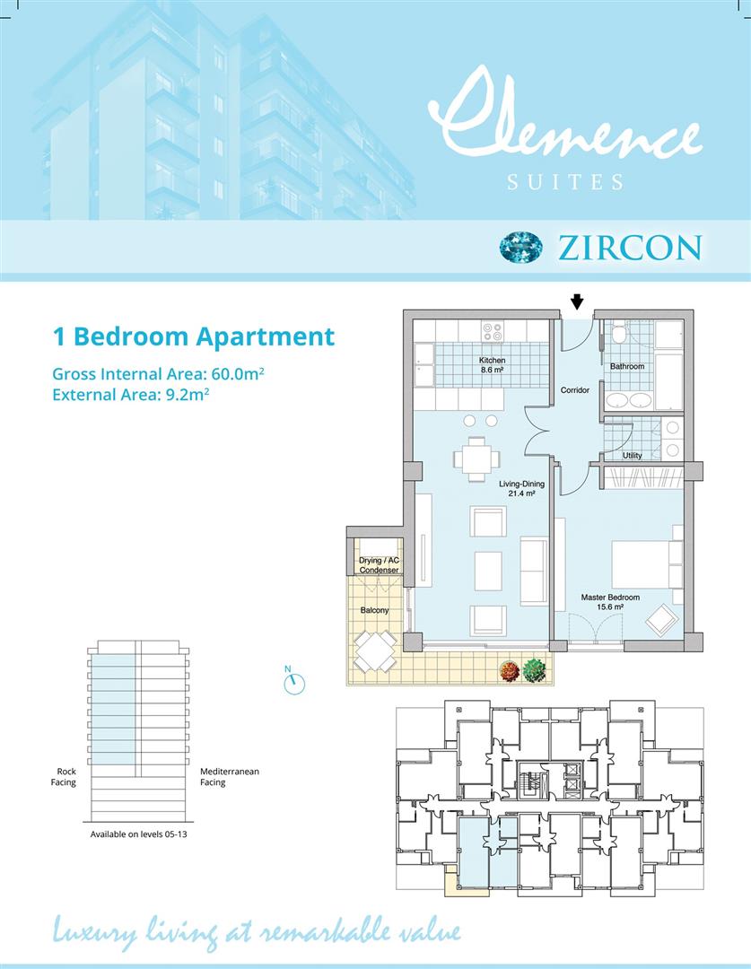 Image of Apartment - 1 Bedrooms - 1 Bathrooms for Sale in Clemence Suites-Gibraltar, Image 16